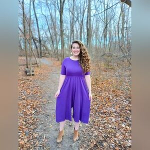 Purple Women's Nursing Friendly Jumpsuit